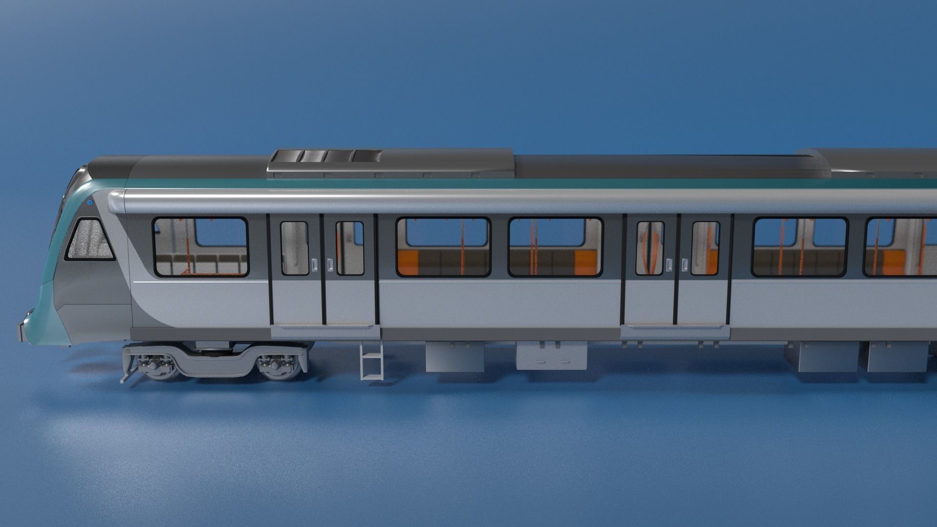 Modern Sydney Subway Train  3D model_4