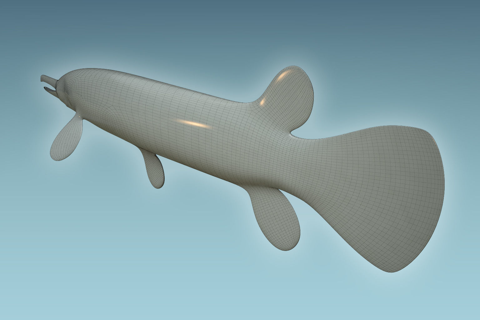 Aligator Gar Fish 3D model_7