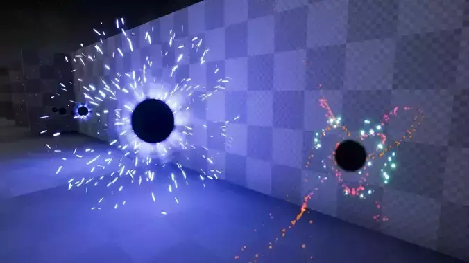 Sci-Fi Particle Projectile FX Pack Low-poly 3D model