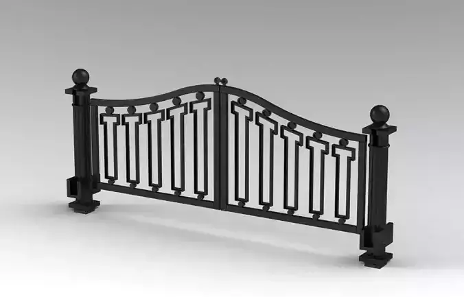 Gates with cast column