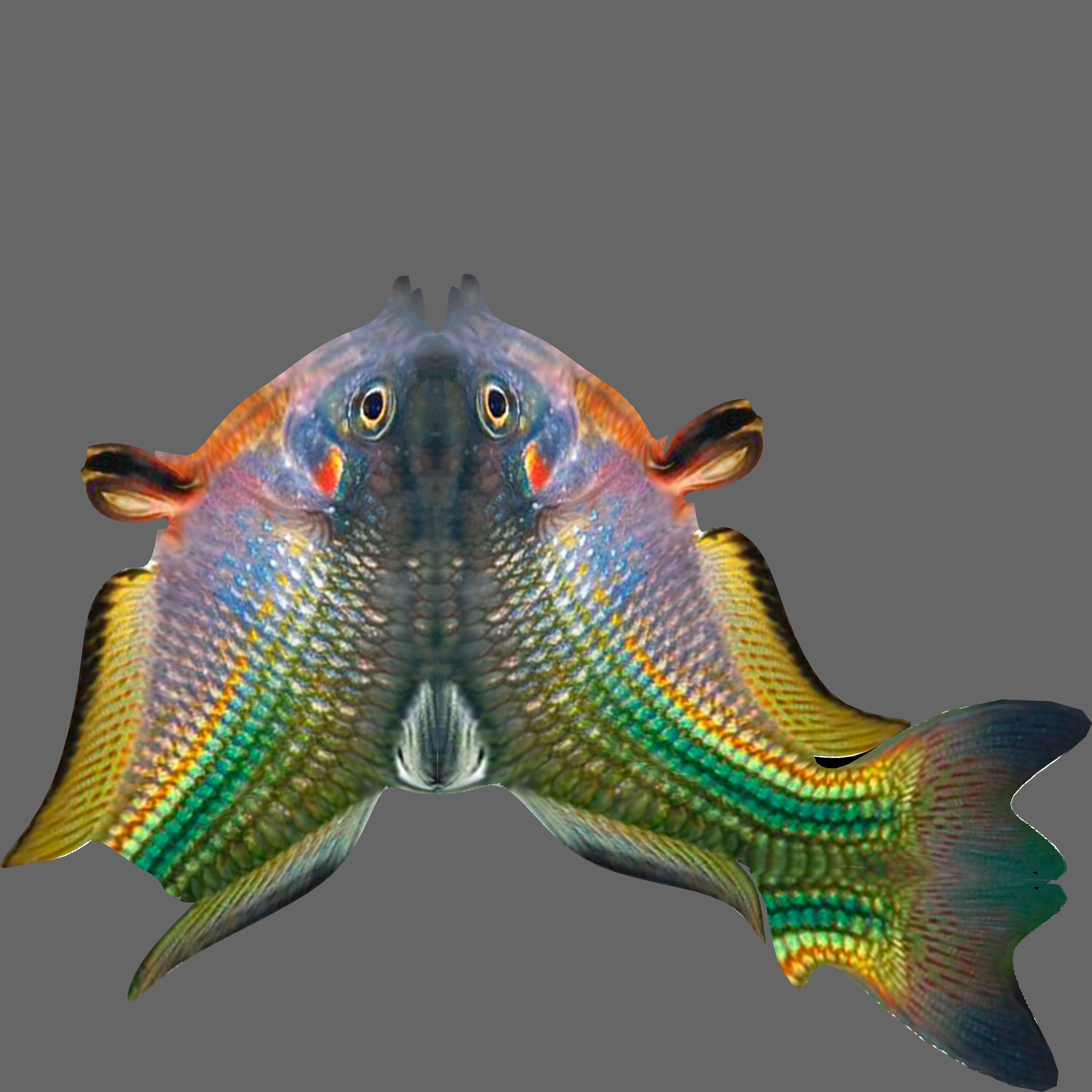 Rainbow Fish 3D model_9