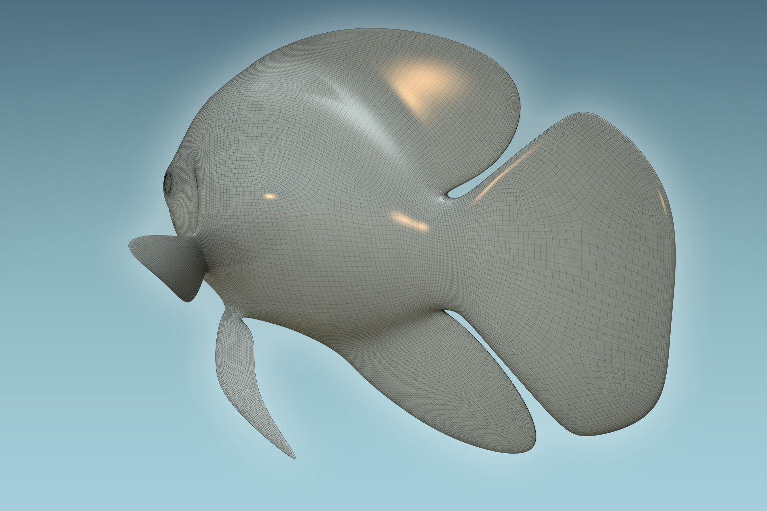 Black Tiger Fish 3D model_7