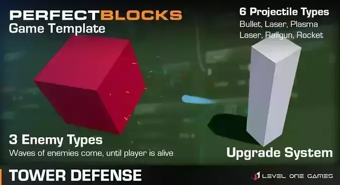 Perfect Blocks - Idle Tower Defense Low-poly 3D model