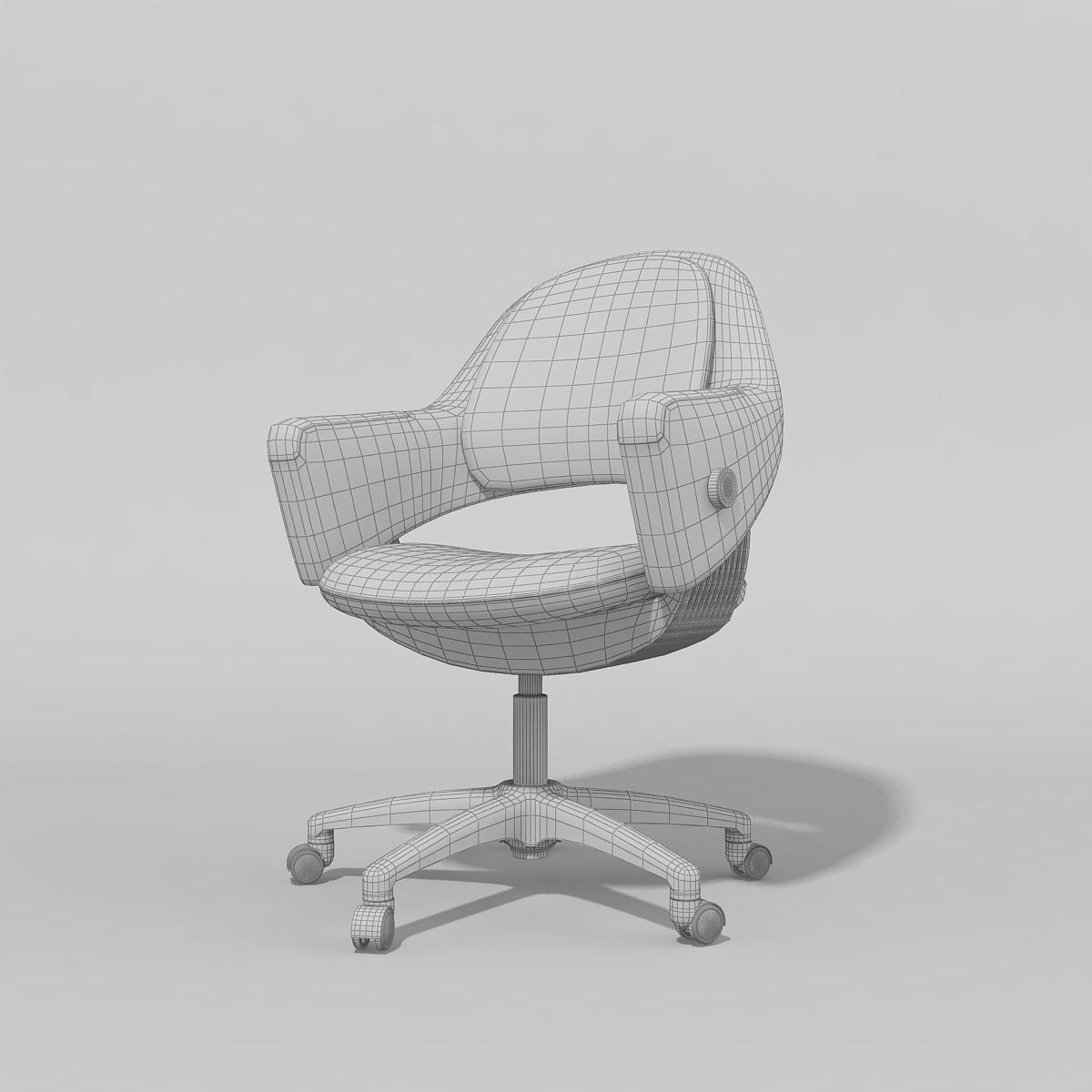 Study Chair 3D model_6