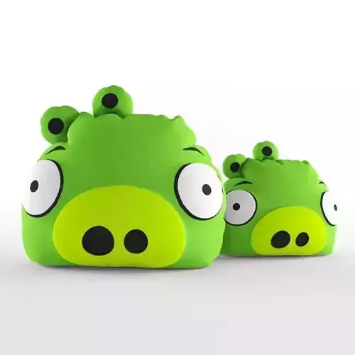 Angry Birds Pillow Green