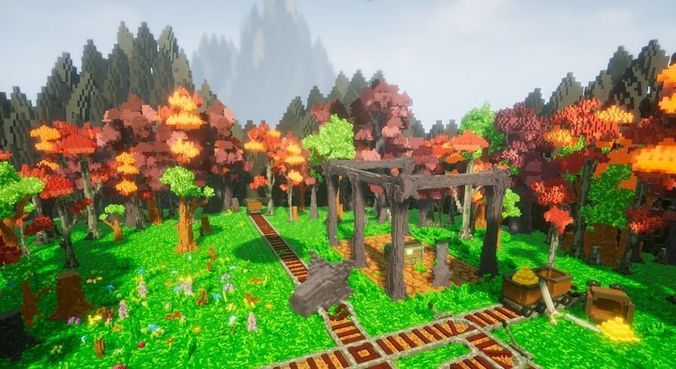 Pro-VOX Uncharted Voxel Nature Pack Low-poly 3D model