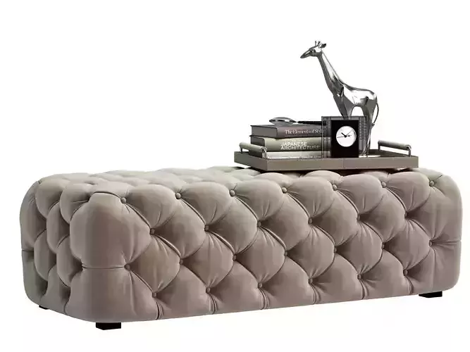  Zgallerie Jules Tufted Bench 3D model