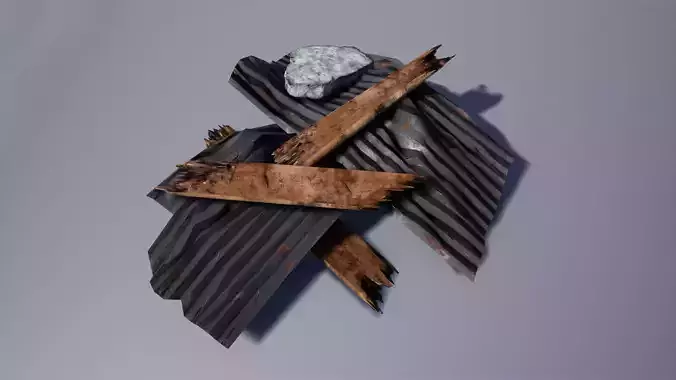 Debris Pack - Salvage Props Low-poly 3D model