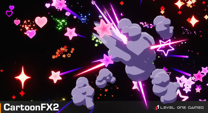 Cartoon FX 2 Low-poly 3D model