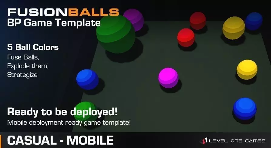 Fusion Balls - Game Template Low-poly 3D model_0