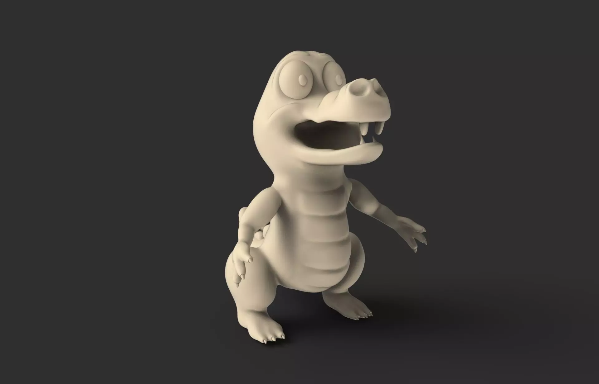 Cute Crocodile Cartoon 3D print model