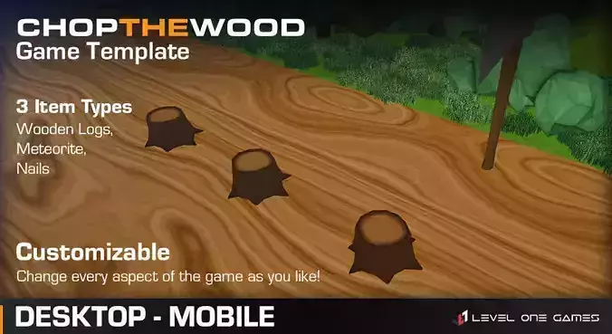 Chop The Wood - Game Template Low-poly 3D model