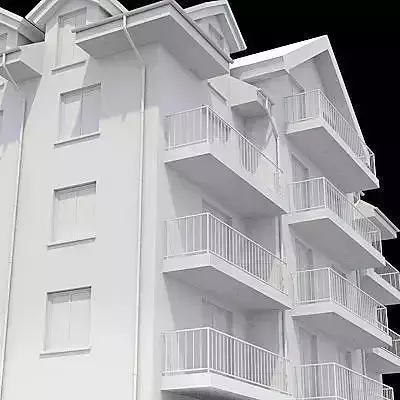 Apartment building 3 3D model