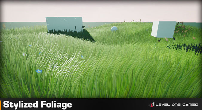 Stylized Foliage Pack Low-poly 3D model