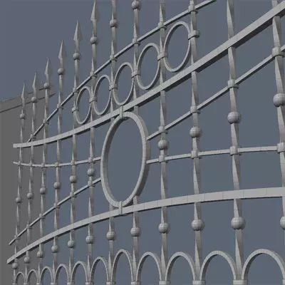 Fence for exterior visualization 3D model_0
