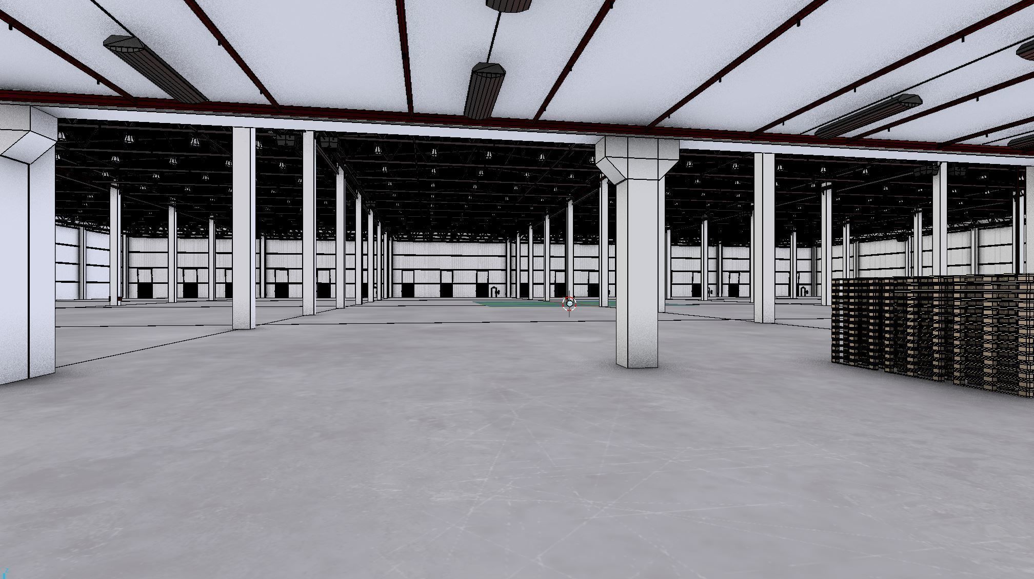 Industrial Warehouse Interior 8 Low-poly 3D model_10