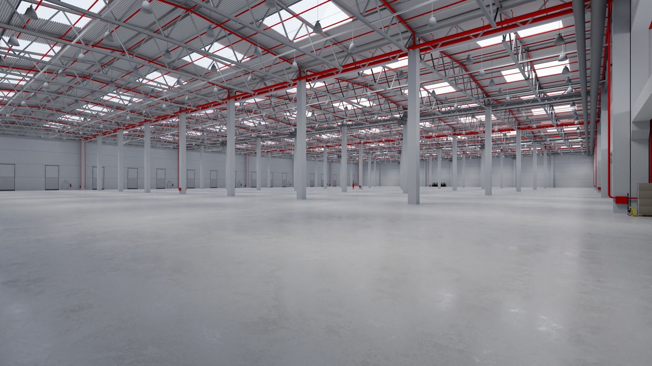 Industrial Warehouse Interior 8 Low-poly 3D model_4