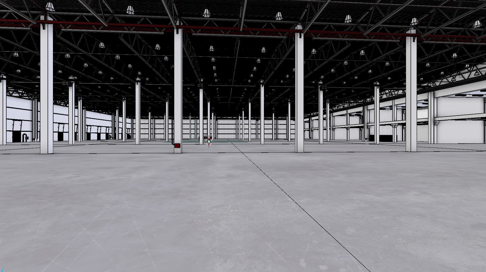 Industrial Warehouse Interior 8 Low-poly 3D model_8
