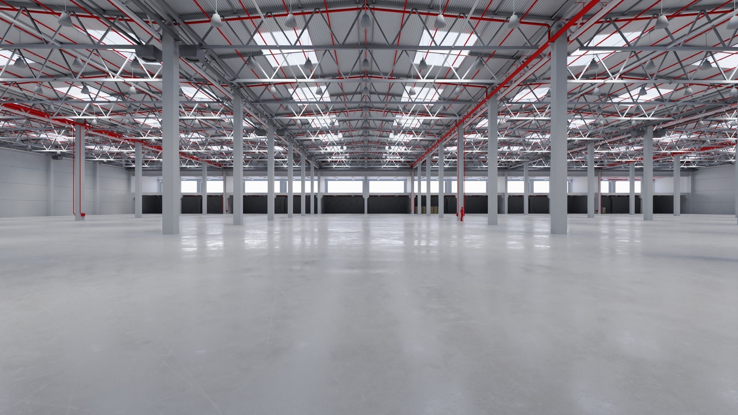 Industrial Warehouse Interior 8 Low-poly 3D model_6