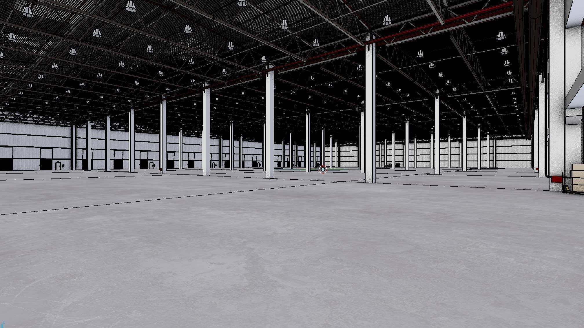 Industrial Warehouse Interior 8 Low-poly 3D model_9