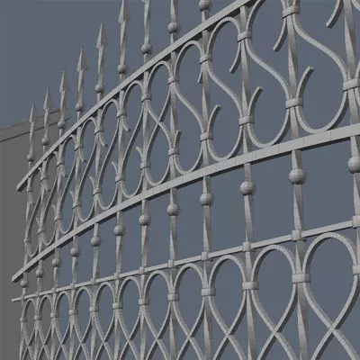 Fence for exterior visualization 3D model_0