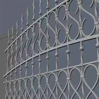Fence for exterior visualization 3D model
