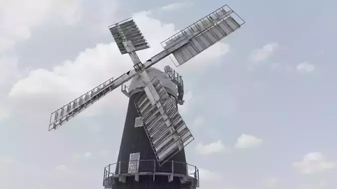 Windmill Low-poly 3D model