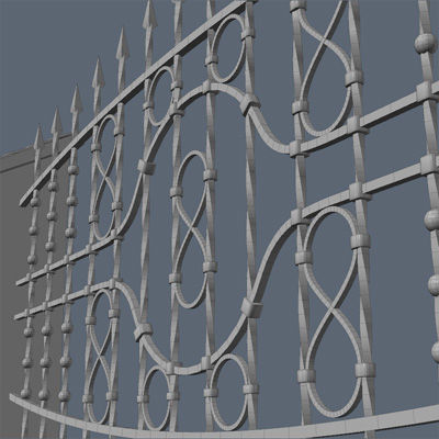 Fence for exterior visualization 3D model