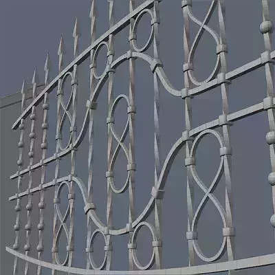 Fence for exterior visualization 3D model