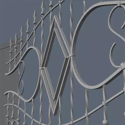 Fence for exterior visualization 3D model_0