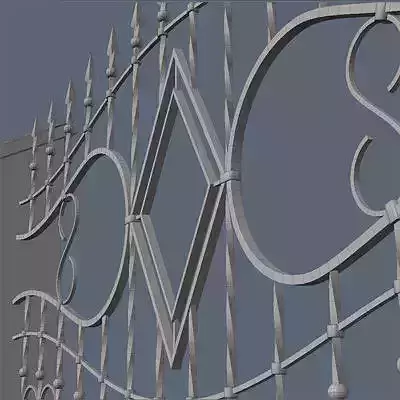 Fence for exterior visualization 3D model