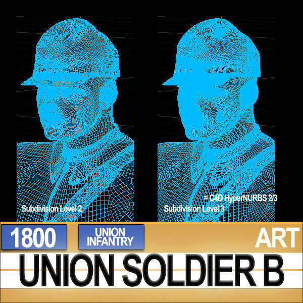 Civil War Union Soldier B Infantry 3D model_4