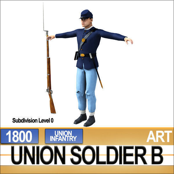 Civil War Union Soldier B Infantry 3D model_2