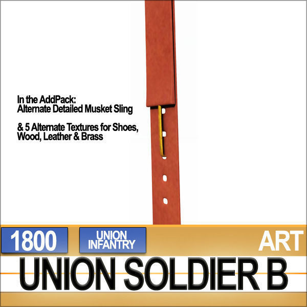 Civil War Union Soldier B Infantry 3D model_18
