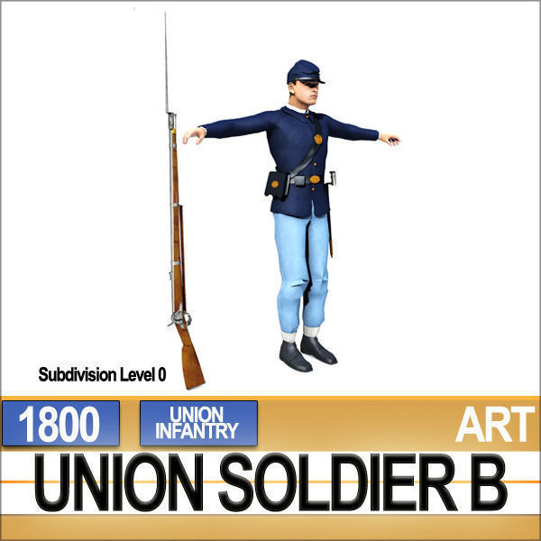 Civil War Union Soldier B Infantry 3D model_5