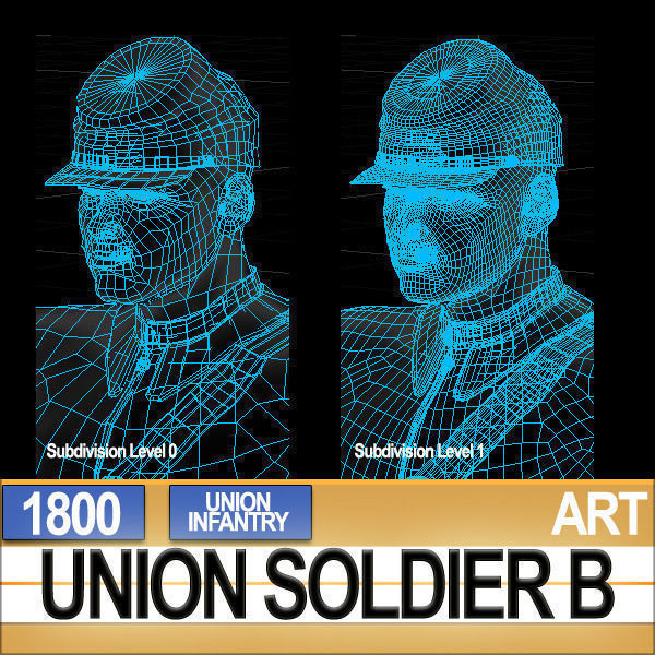 Civil War Union Soldier B Infantry 3D model_3
