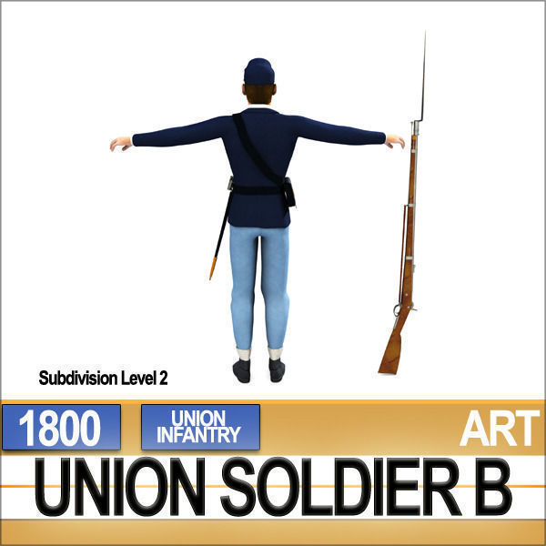 Civil War Union Soldier B Infantry 3D model_15
