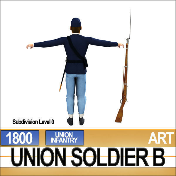 Civil War Union Soldier B Infantry 3D model_6