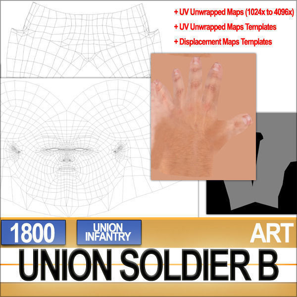 Civil War Union Soldier B Infantry 3D model_7