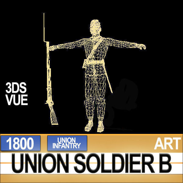 Civil War Union Soldier B Infantry 3D model_17