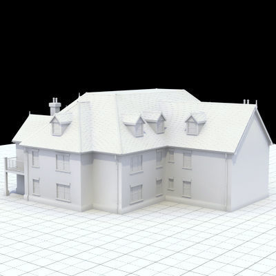 great manor 3D model_2