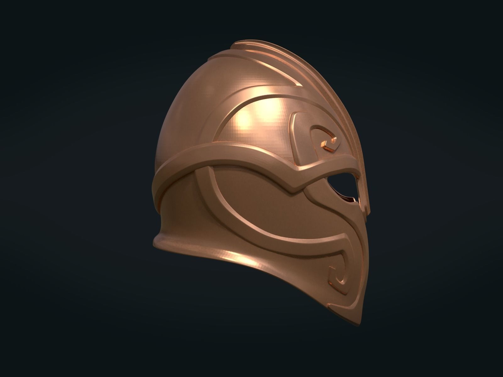 Helmet Print Ready 3D print model_3