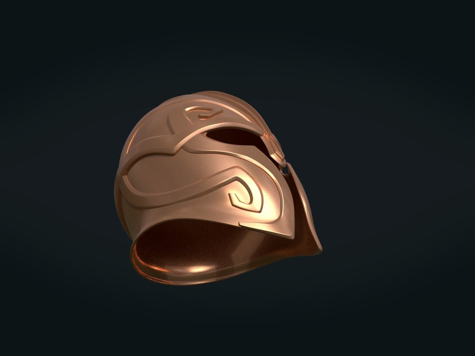Helmet Print Ready 3D print model_2