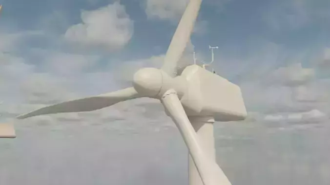Wind turbine Low-poly 3D model