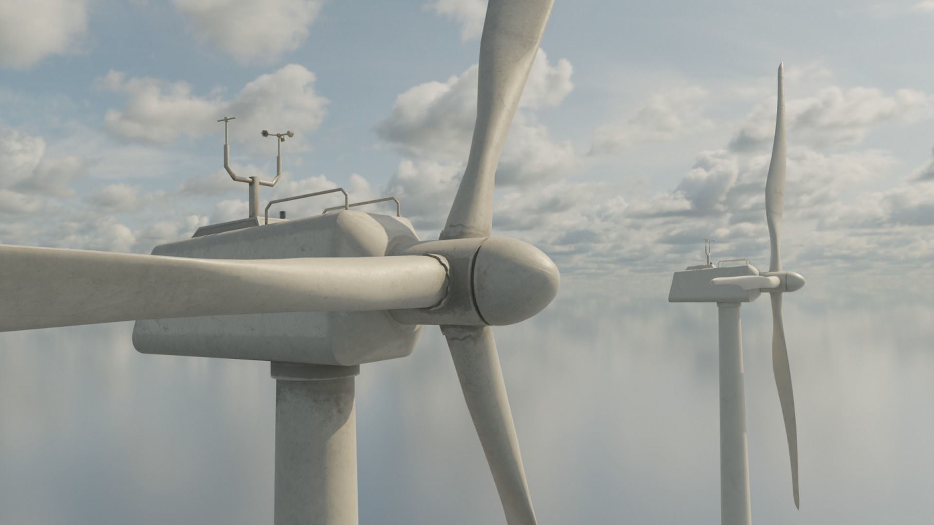 Wind turbine Low-poly 3D model_4