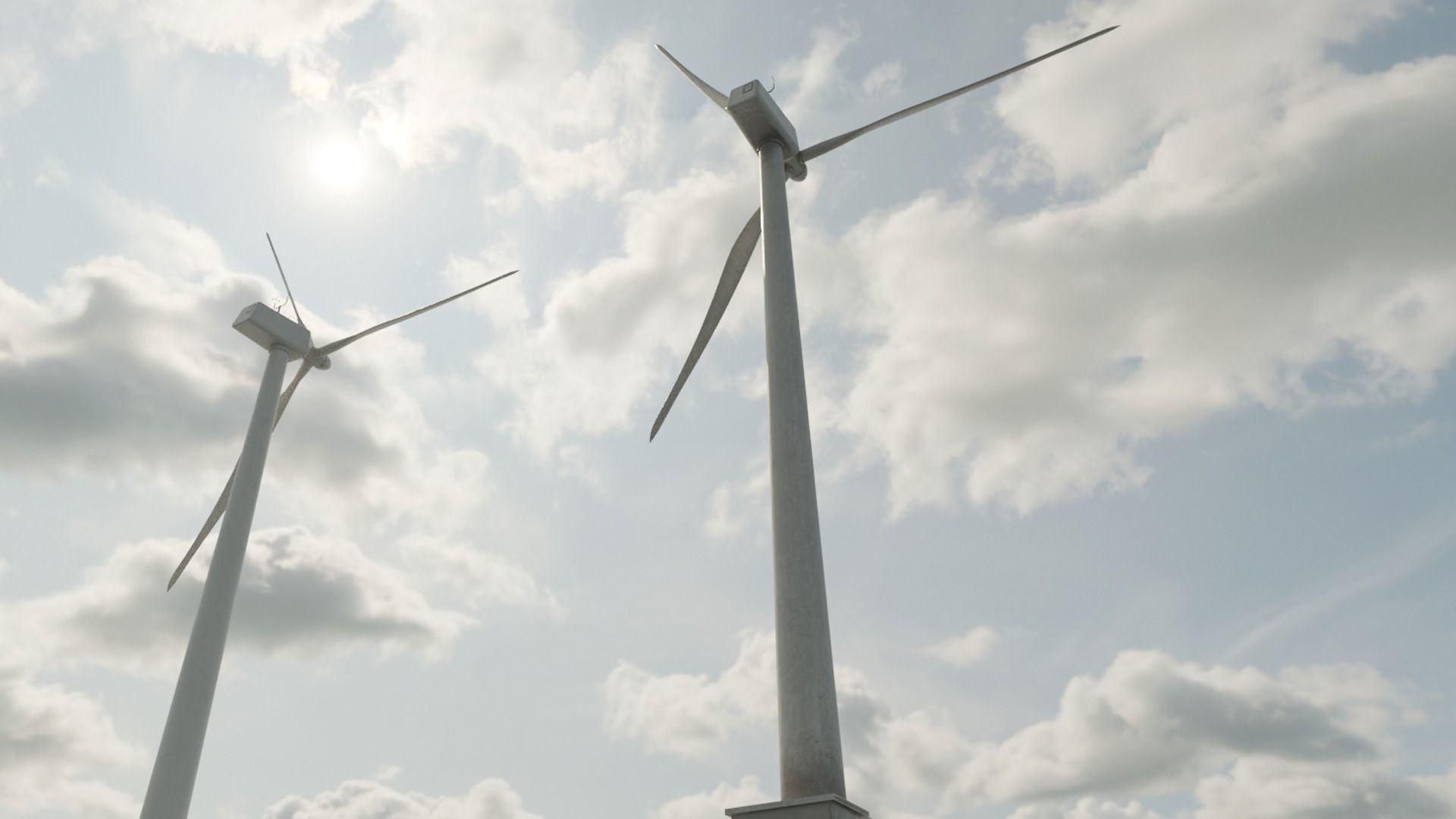 Wind turbine Low-poly 3D model_2