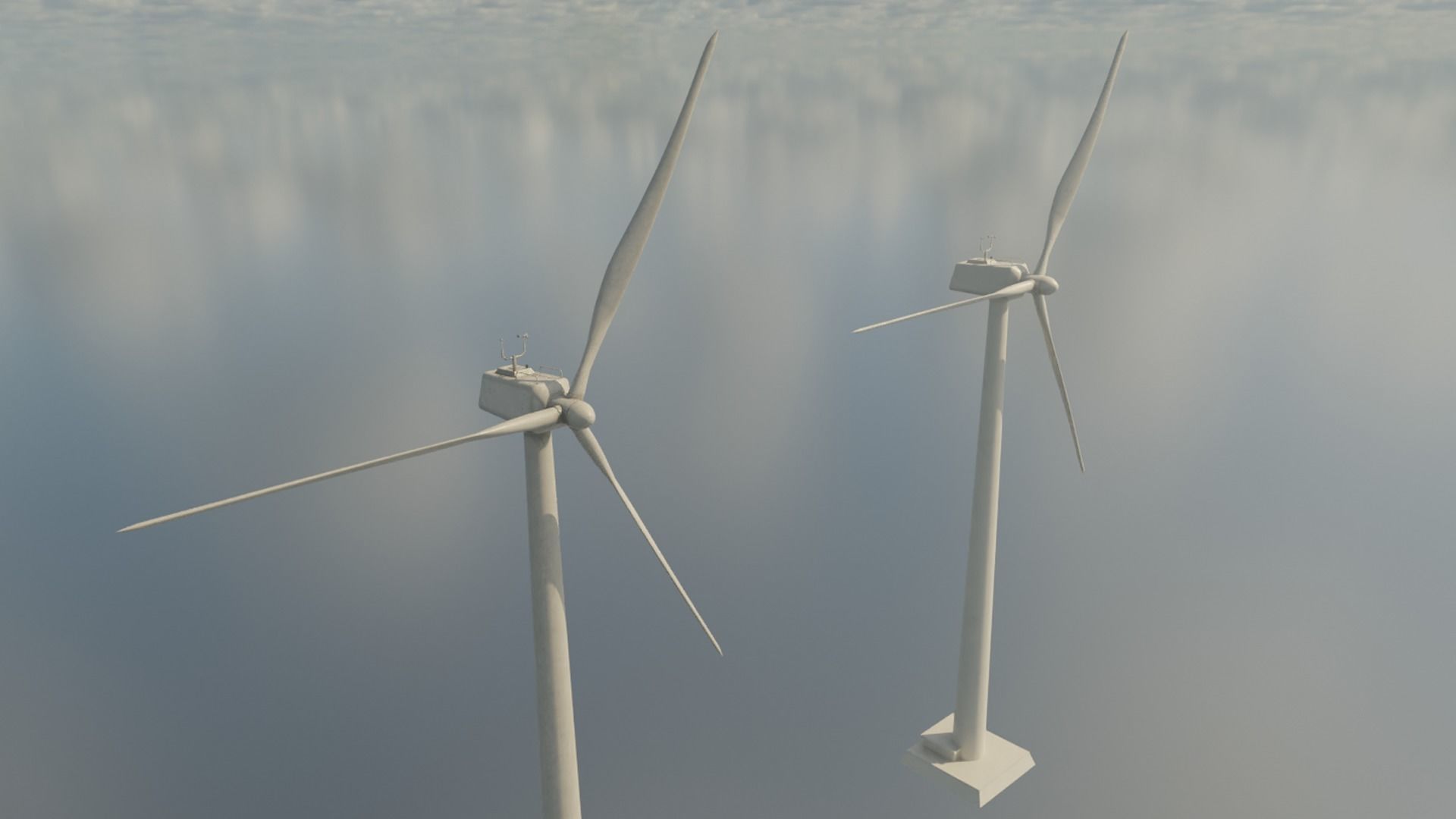 Wind turbine Low-poly 3D model_3