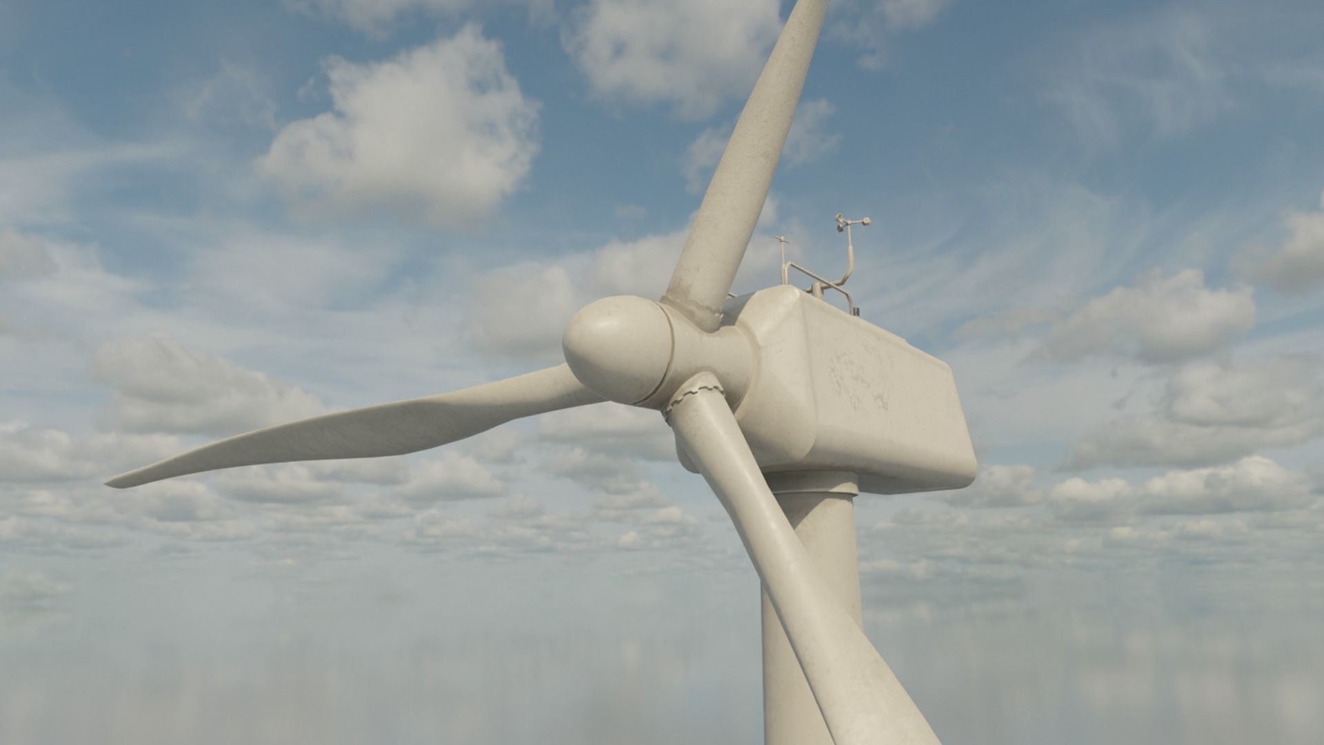 Wind turbine Low-poly 3D model_5