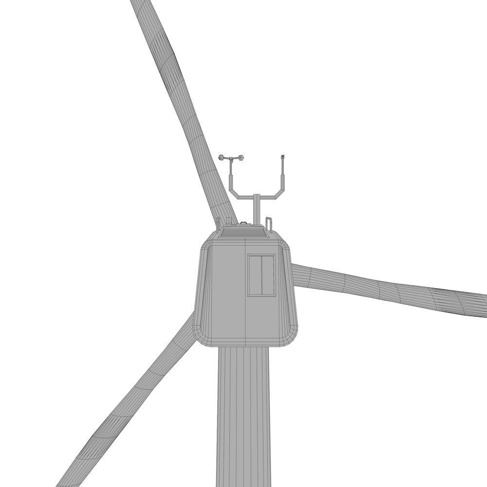 Wind turbine Low-poly 3D model_9
