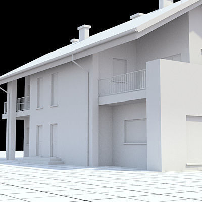 Highly detailed single-family house 14 3D model